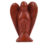 White Whale Red Jasper Healing Crystal Gemstone Carved Pocket Crystal Guardian Angel Figurines -1 Inch.