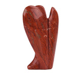 White Whale Red Jasper Healing Crystal Gemstone Carved Pocket Crystal Guardian Angel Figurines -1 Inch.