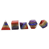 White Whale Reiki Healing Crystal Gemstone 5 Pieces Balancing Sacred Geometry Platonic Stone