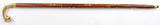 White Whale Fox Walking Stick - Men Derby Canes and Wooden Walking Stick for Men and Women - 37" Brown Ebony Brass Handle in Golden Tone Natural Wood Unisex Cane