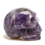 White Whale Healing Crystal Stone Amethyst Human Reiki Skull Figurine Statue Sculptures