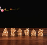 Brass Laughing Buddha Figurines Lucky Happy Buddha Statue-2'' Set of 6 Gift
