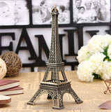 White Whale Antique Finish 3D Metal Paris Eiffel Tower Metal Craft Famous Landmark Building Metal Statue, Cabinet, Office, Gifts Decorative