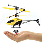 White Whale Remote Control Helicopter and Hand Sensor Charging Helicopter Toys with 3D Light Toys