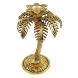 White Whale Metal Gold Plated (Palm) Khajur Candle Holder for Home Hotal Decor Candle Stand Tree Statue for Candle Light Dinner & Dining Table Decorative Showpiece for Decoration & Gift Purpose.