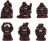Brass Laughing Buddha Figurines Lucky Happy Buddha Statue-2'' Set of 6 Gift