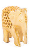 White Whale Wooden Jali Elephants with Baby Inside BABY Idol Feng Shui Good Luck Dignity worldwide Showpiece Gifts Set