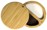 White Whale Wooden Salt Box Container with Lid for Secure Strong Storage