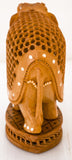 White Whale Wooden Jali Elephants with Baby Inside BABY Idol Feng Shui Good Luck Dignity worldwide Showpiece Gifts Set
