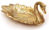 White Whale Metal Solid Tray Bowl (19 x 9 x 10 cm, Gold)