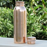 White Whale  Pure Copper Water Bottle for Ayurvedic Health Benefits holds 1000 ML