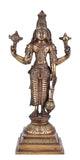 Whitewhale Brass Lord Satya Narayana Brass Statue Bhagwan Murti Statue for Home Office Decor