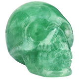 White Whale Healing Crystal Stone Fluorite Human Reiki Skull Figurine Statue Sculptures