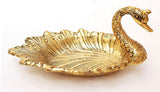 White Whale Metal Solid Tray Bowl (19 x 9 x 10 cm, Gold)