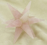 White Whale Rose Quartz Reiki Healing Crystal Energy Generator 12 Point Star Merkaba Sacred Geometry