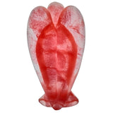White Whale Cherry Quartz Healing Crystal Gemstone Carved Pocket Crystal Guardian Angel Figurines.