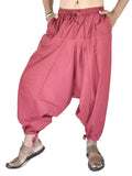 Whitewhale Men's Cotton Solid Harem Pants Yoga Trousers Hippie Pant