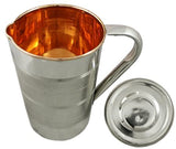 White Whale Pure Copper Luxury Jug  (Outside Steel Jug ) capacity 2100 ml.