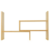 White Whale Wooden Desktop Storage Organizer Display Shelf Rack, Counter Top Bookcase