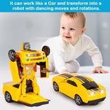 White Whale automatic 2-in-1 deformation toy with light music and bump function (sports car 2)- Multi color