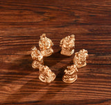 Brass Laughing Buddha Figurines Lucky Happy Buddha Statue-2'' Set of 6 Gift
