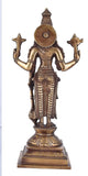 Whitewhale Brass Lord Satya Narayana Brass Statue Bhagwan Murti Statue for Home Office Decor