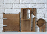 White Whale Wooden Docking Station, Desk organizer For Smartphone, Tablet, Watch, Wallet, Shades, Keys Coins, Handmade Men's Christmas Gift