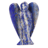White Whale Lapis Lazuli Healing Crystal Gemstone Carved Pocket Crystal Guardian Angel Figurines -1 Inch.