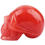 White Whale Healing Crystal Stone Cherry Quartz Human Reiki Skull Figurine Statue Sculptures
