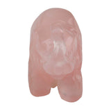 Whitewhale Healing Crystal Guardian Rose Quartz Elephant Pocket Stone Figurines Carved Gemstone