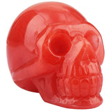 White Whale Healing Crystal Stone Cherry Quartz Human Reiki Skull Figurine Statue Sculptures