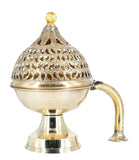 White Whale Decor Purifying Brass Dhuna Loban Burner Dhooni Dhoop Dani Dhuni