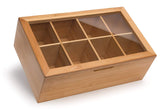 White Whale Wooden Tea Box Storage Organizer Taller Size Holds 120+ Standing or Flat Tea Bags