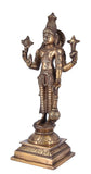 Whitewhale Brass Lord Satya Narayana Brass Statue Bhagwan Murti Statue for Home Office Decor