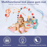 White Whale Baby Gym Play Mat, Play Piano Gym with Music and Lights, Tummy Time Mat Toys, Learning Sensory Baby Playmat, Musical Activity Center Gifts for Newborn, Toddler, Infants (Green)