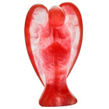 White Whale Cherry Quartz Healing Crystal Gemstone Carved Pocket Crystal Guardian Angel Figurines.