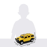 White Whale Scale Rechargeable R/C H2 Hummer with Opening Doors & Glowing Headlights.