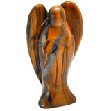 White Whale Tiger's Eye Healing Crystal Gemstone Carved Pocket Crystal Guardian Angel Figurines