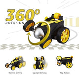 White Whale Twist & Turn Remote Control Car (Yellow, Rechargeable, 4-Way Moves)