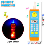 White Whale Musical Mobile Phone Toy Cellphone Telephone Educational Learning Toys with Lights and Sound Toys for Babies Kids Musical Toys - Multicolor (Battery Included),Plastic,Multi color,Pack of 1