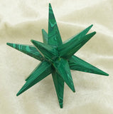 White Whale Green Malachite Reiki Healing Crystal Energy Generator 12 Point Star Merkaba Sacred Geometry