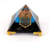 White Whale Amethyst Orgone Pyramid Energy Generator Reiki Healing Crystal Chakra With Gold Stand Feng Shui Pyramid
