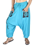 Whitewhale Mens Womens Rayon Pockets Harem Yoga Baggy Genie Hippie Pants