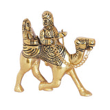 White Whale Rajasthani Couple Cultural Statue Sitting on Camel for Home Decoration showpiece Idol Dhola Maru - Romantic Couple of Rajasthan