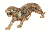 White Whale Golden Metal Antique Tiger /Jaguar / Panther / Sher Figurine Table Top Decorative,Feng Shui & Vanstu,Animal Showpiece Figurines...