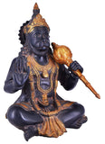 White Whale Brass Lord Hanuman Statue Idol Strength Monkey Figurine Bajrang Bali Statue Brass Sculpture Diwali Home Decor