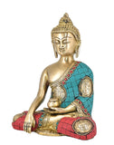 White Whale Brass Buddha Statue Astmangal Buddhism Idol feng Shui Home Decorative Showpiece