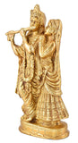 White Whale Brass Radha Krishna Idol Statue Home Decor Figurine