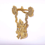 White Whale Radha Krishana Murti on Swing Jhula Metal Statue Gold Antique Finish So Looks Very Beautiful for Decor Your Home,Office Walls,Showpiece Figurines,Religious Idol Gift Article