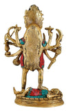 Whitewhale Large Kaali Maa Idol Brass Sculpture Statue Hindu Goddess Figurine Diwali Decor Gifts